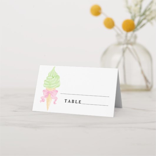 Cartes de table pour mariage de glace (Devant)