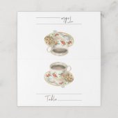 Cartes de table pour mariage - thème tasse de café (Extérieur déplié)