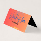 Cartes de table pour Noël (Back)