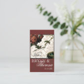 Cartes de table Protea Hummingbird Burgundy (Debout devant)