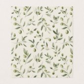 Cartes de table rayées Old Money Martini olive (Inside Unfolded)