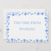 Cartes de table Romantic Soft Joli Blanc Bleu 5x7 (Dos)