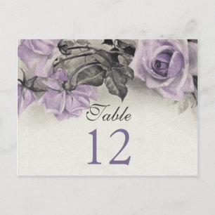 Cartes de table Rose Sterling Silver Purple