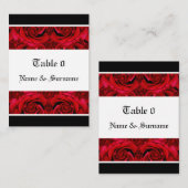 cartes de table roses rouges modèles - personnalis (Devant / Derrière)