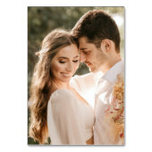 Cartes de table Rustique Mariage simple photo coul (Dos)