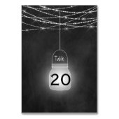 Cartes de table Rustique Mason Jars Lights Chalkbo (Dos)