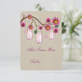 Cartes de table rustiques en jute rose pour pots M (Debout devant)
