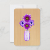 Cartes de table rustiques en violet pour bocaux Ma (Dos)