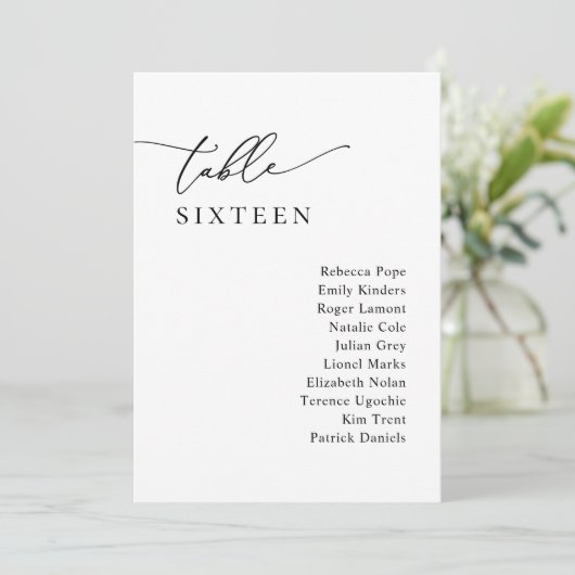 Cartes de table simples et modernes pour Mariage (Debout devant)