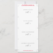 Cartes de table simples et modernes pour mariage à (Devant)