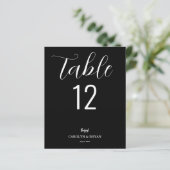 Cartes de table simples noir et blanc (Debout devant)