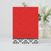 Cartes de Table Tente Pliante en Damassé Rouge (Debout devant)