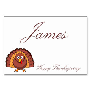 Cartes De Table Thankesgiving Avec La Turquie