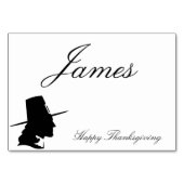 Cartes De Table Thanksgiving Avec Pèlerin (Dos)