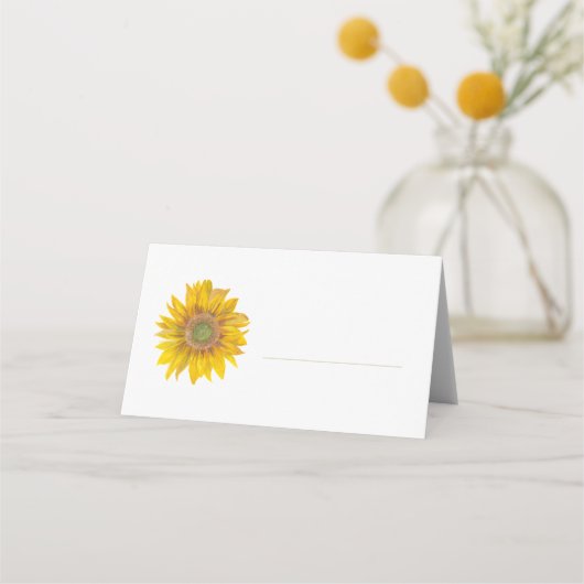 Cartes de table Tournesol Simple (Devant)