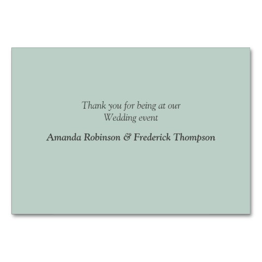 Cartes de table vertes et dorées - Protéas Fuchsia (Dos)