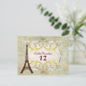 Cartes de table Vintage Paris Romantique Classic (Debout devant)