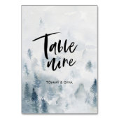 Cartes de table Watercolor Forest Mariage - tablea (Dos)