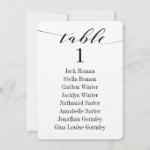 Cartes de tableau de mariage à calligraphie noire (Devant)