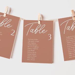 Cartes de tableau de Mariage en terre cuite