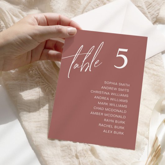 Cartes de tableau de Mariage en terre cuite