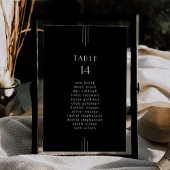 Cartes de tableau de Mariage noir TOUS Art déco