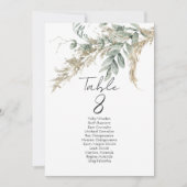 Cartes de tableau de numéros de table élégantes av (Devant)