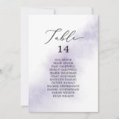 Cartes de tableau de sièges à aquarelle violet imp (Devant)