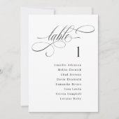 Cartes de tableau de sièges de mariage élégant de (Devant)