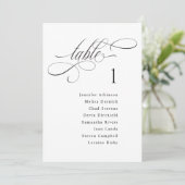 Cartes de tableau de sièges de mariage élégant de (Debout devant)