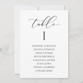 Cartes de tableau de sièges de mariage élégant Num (Devant)