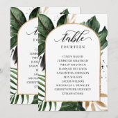 Cartes de tableau des Feuilles tropicaux (Devant / Derrière)