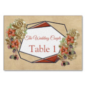 Cartes de tableau géométrique en cuir et daim (Devant)