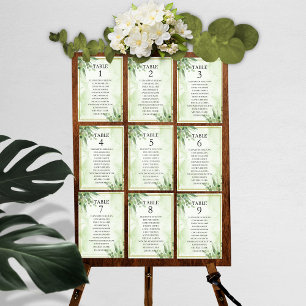 Cartes de tableau Mariage Eucalyptus