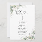 Cartes de tableau Mariage Eucalyptus Gold