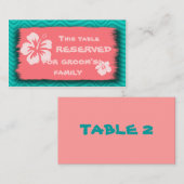 Cartes de tailles d'entreprise à thème tropical (Devant / Derrière)