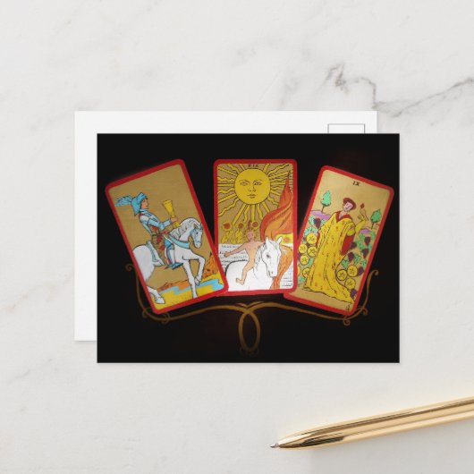 Cartes de Tarot Carte d'invitation (Devant/Arrière en situation)