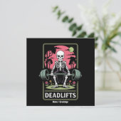 Cartes de Tarot Deadlifts Drôle Skeleton Design d' (Debout devant)