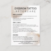 Cartes de tatouage à sourcils (Dos)