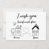 Cartes de Tendances Amitié Meilleurs Amis à Longue (Devant)