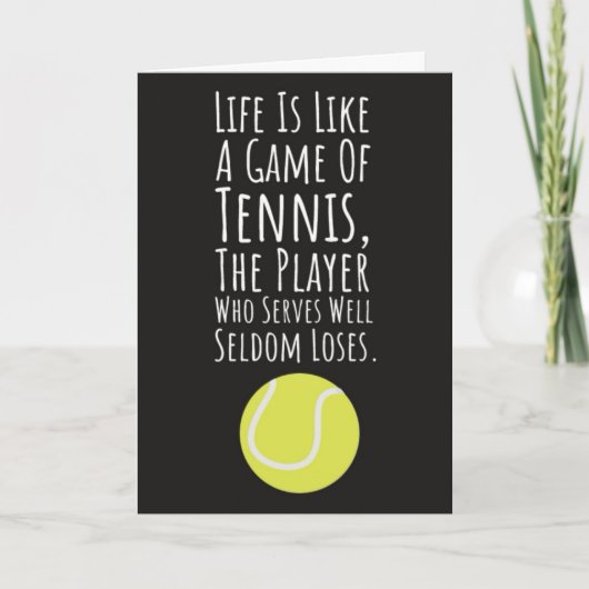 Cartes De Tennis Amusantes Pour Joueur Humour Amou (Devant)