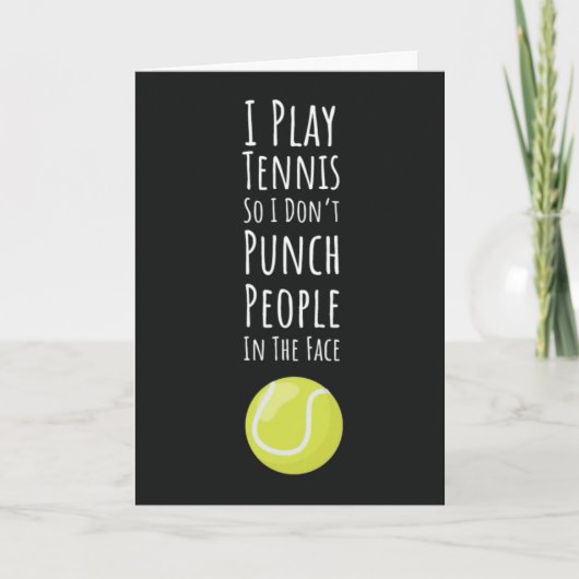 Cartes de Tennis Drôles Pour Ami Joueur Athlète Sp (Devant)