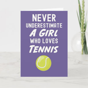 Cartes de Tennis Roses Pour Filles Enfants Sport F