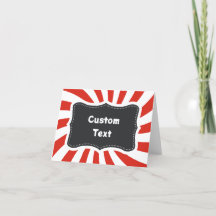 Cartes de tente - Cartes de buffet pliables - Stat