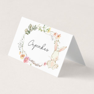 Cartes de tente de nourriture pour lapin, étiquett