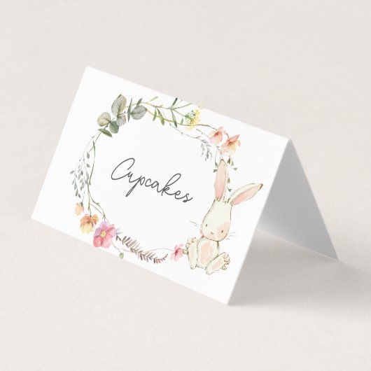 Cartes de tente de nourriture pour lapin, étiquett (Devant)