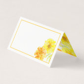 Cartes de tente du mariage marigold jaune (Front)