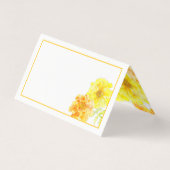 Cartes de tente du mariage marigold jaune (Back)