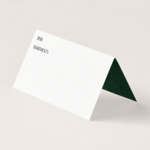 Cartes de tente en bois vert foncé