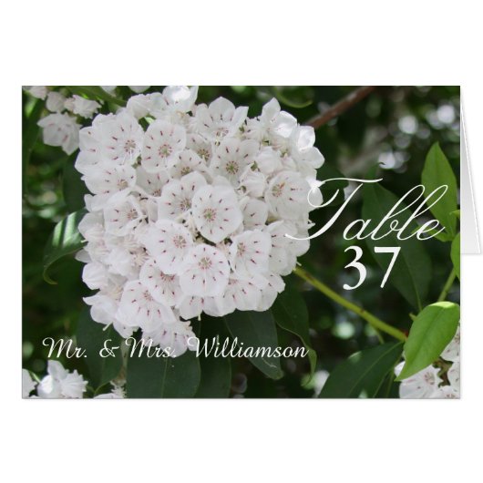 Cartes de tente Mariage White Mountain Laurel (Devant Horizontal)
